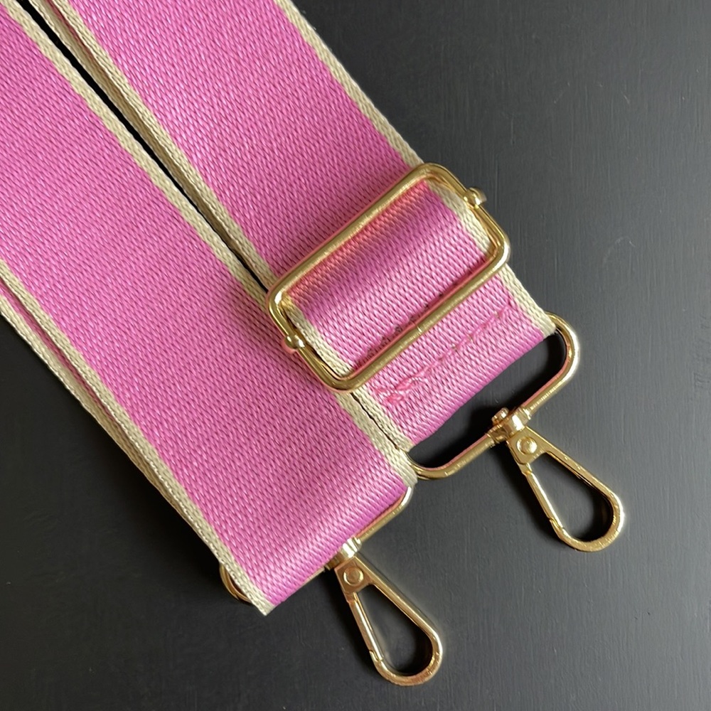 Crossbody Strap, Replacement Handbag Strap, Pink Guitar Strap